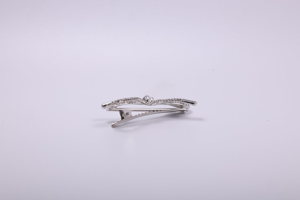 Metallic Ribbon Hair Clip