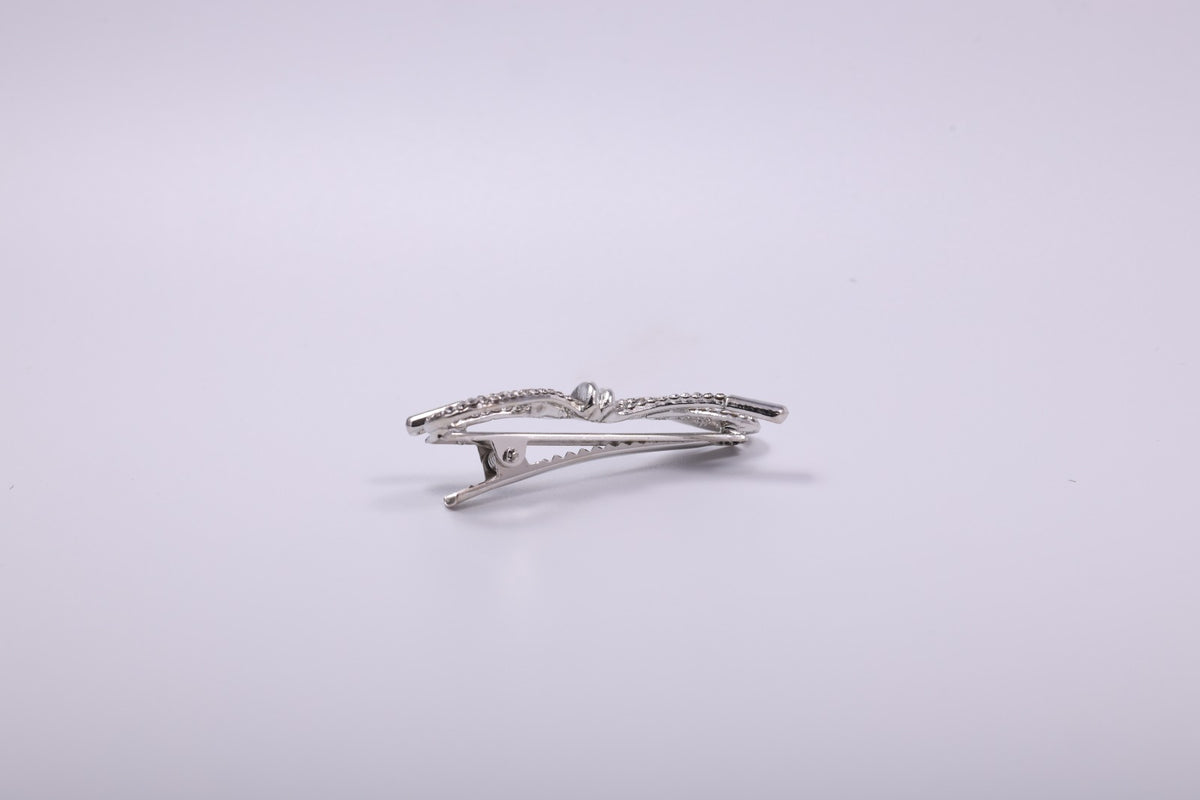 Metallic Ribbon Hair Clip