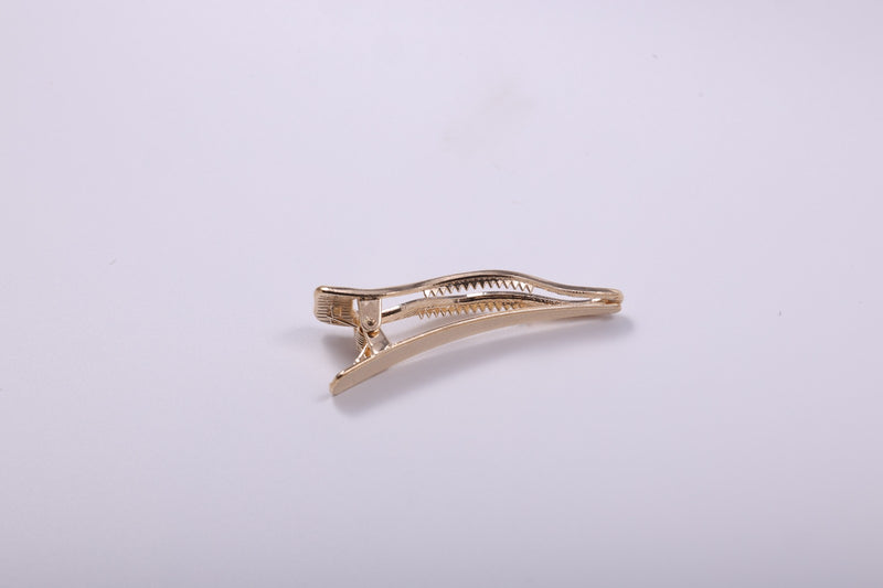 Curved Metallic Duckbill Clip