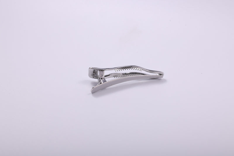 Curved Metallic Duckbill Clip