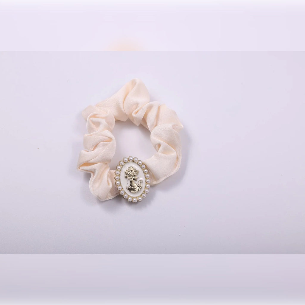 Vintage Cameo Fabric Scrunchie | Vybe Global Store - Image 4