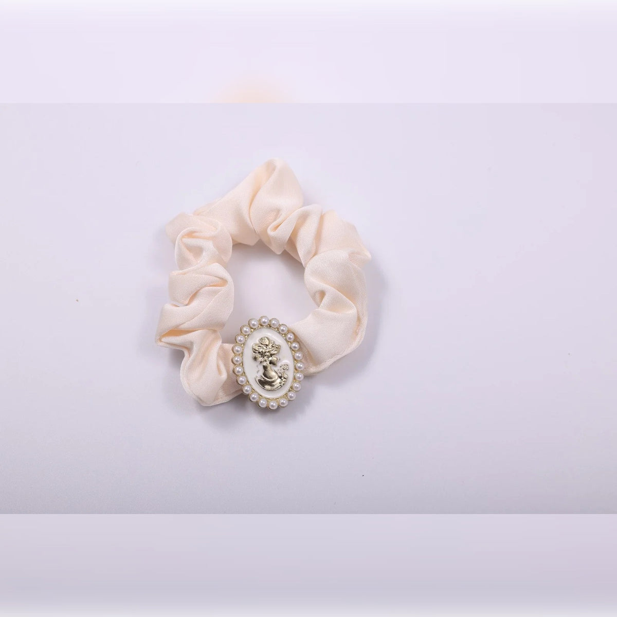 Vintage Cameo Fabric Scrunchie | Vybe Global Store - Image 4
