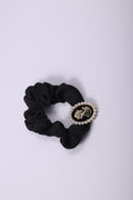 Vintage Cameo Fabric Scrunchie