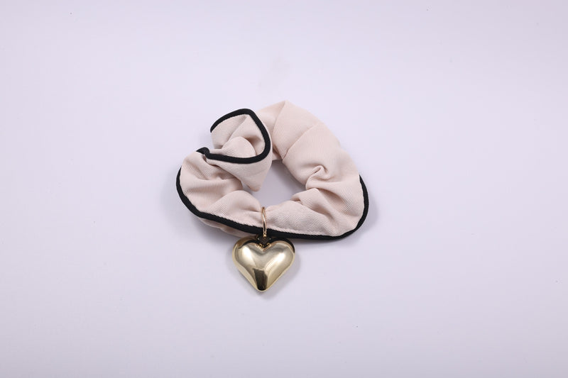 Puffy Heart Charm Scrunchie