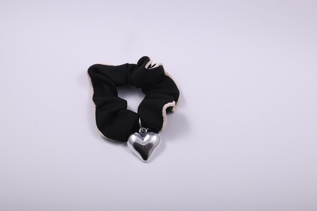 Puffy Heart Charm Scrunchie