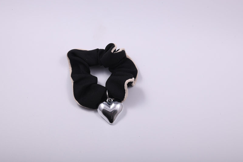 Puffy Heart Charm Scrunchie
