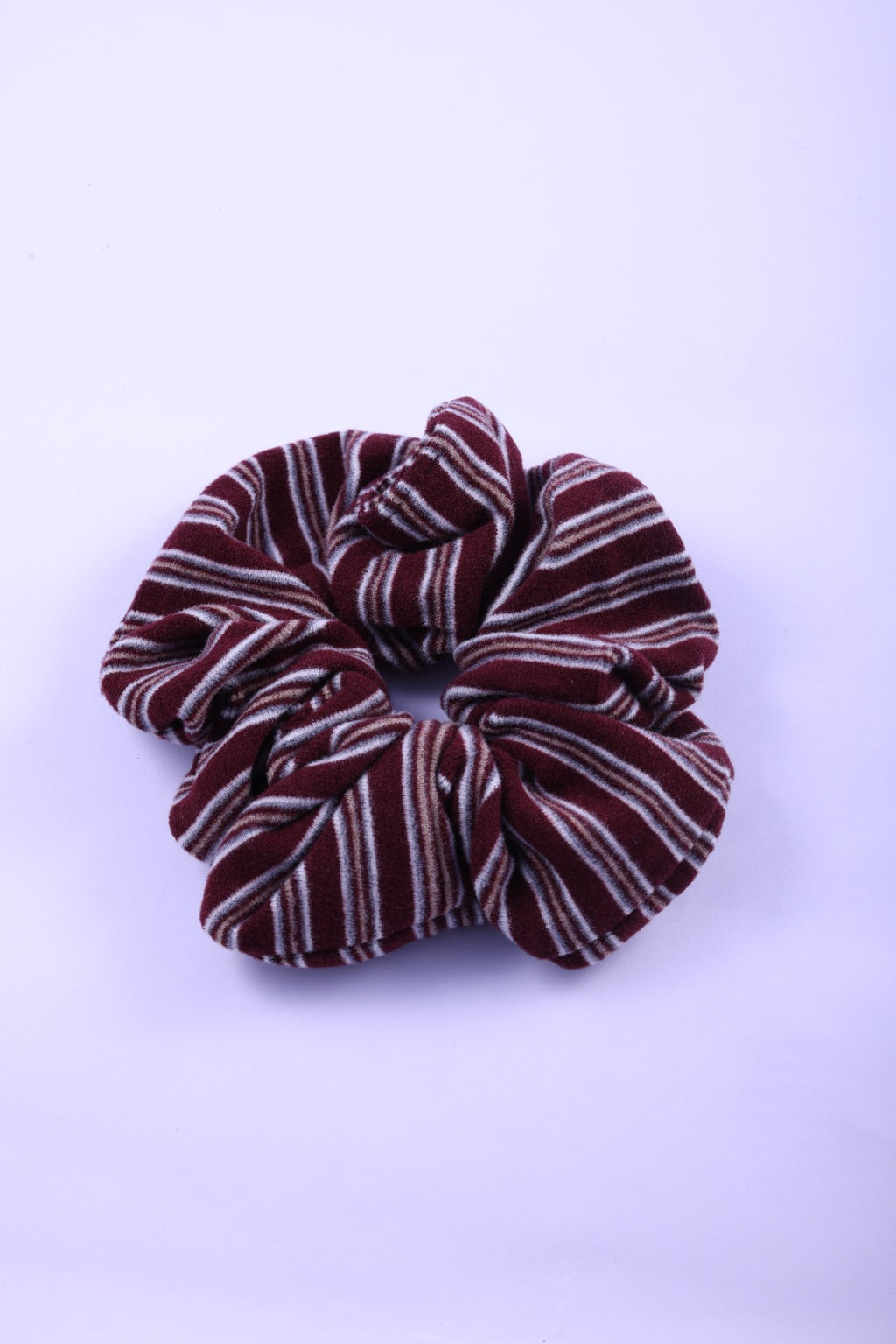 Striped Knit Hair Scrunchie