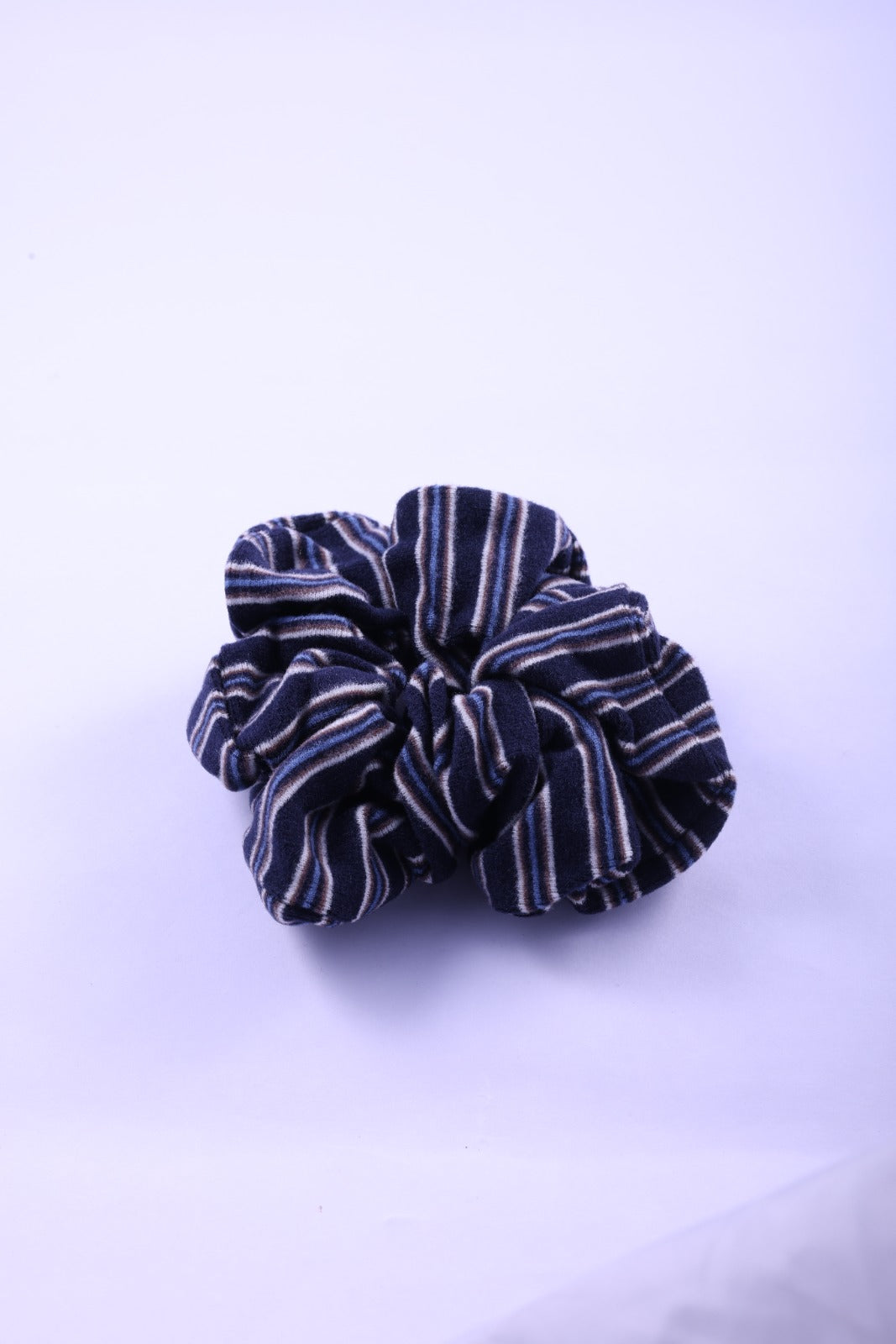 Striped Knit Hair Scrunchie
