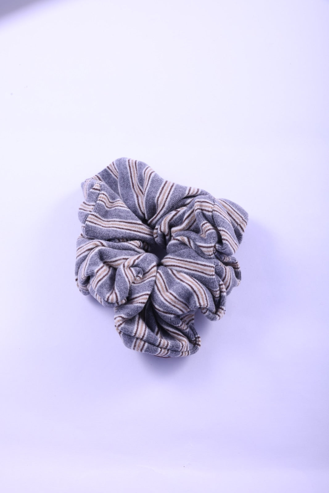 Striped Knit Hair Scrunchie