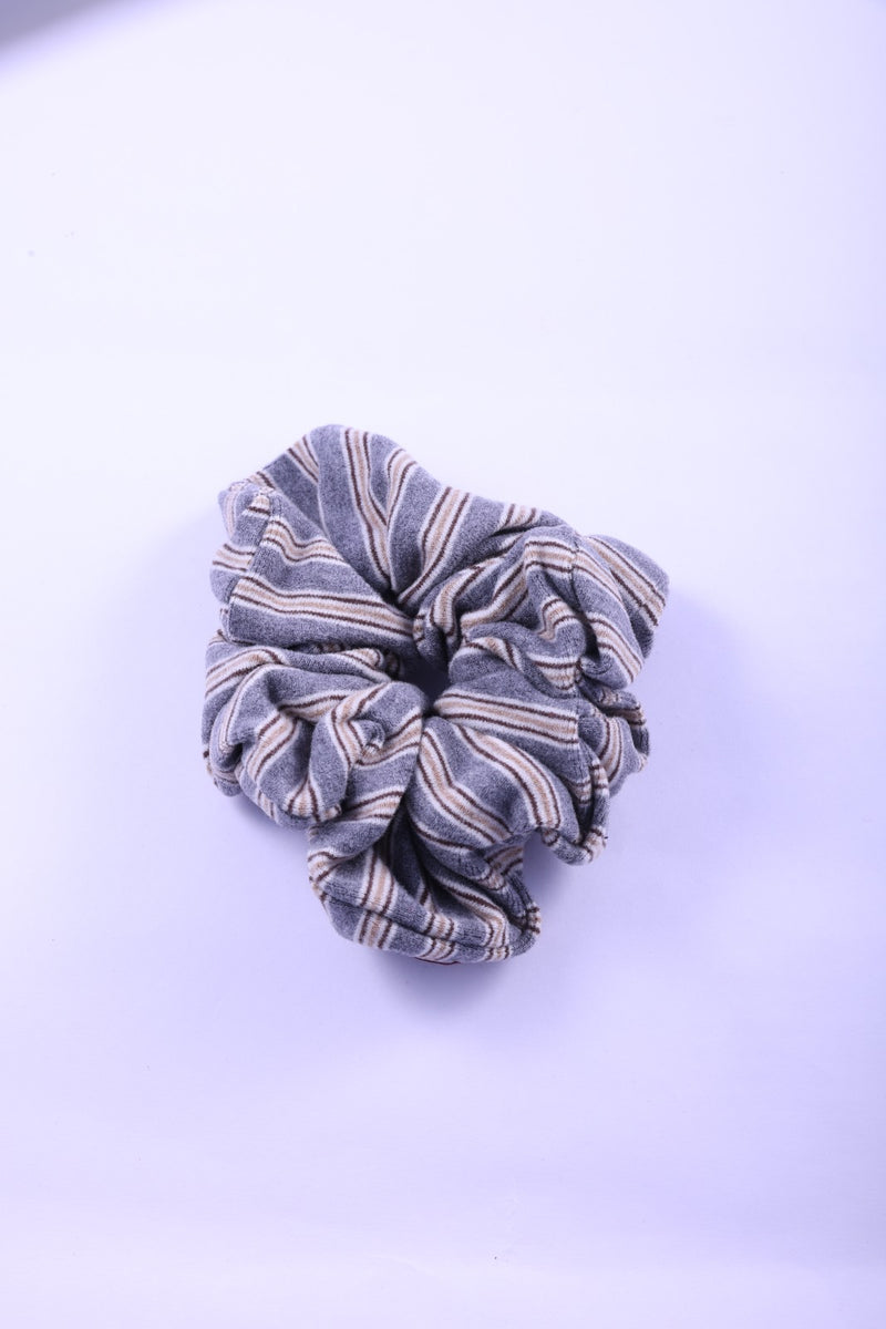 Striped Knit Hair Scrunchie