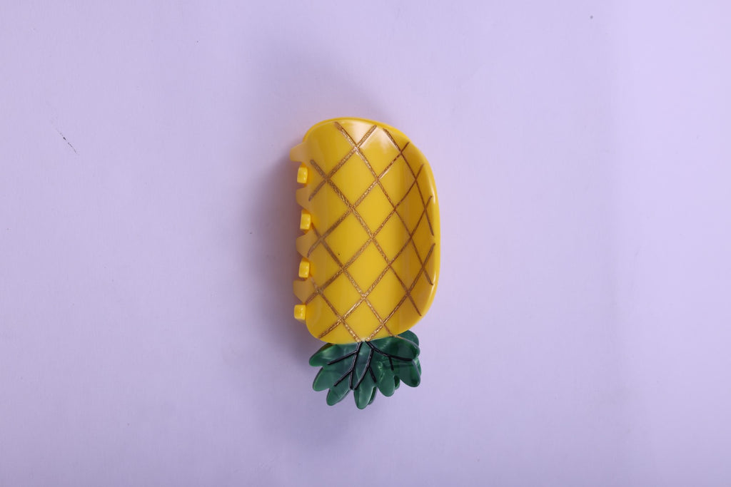 yellow Pineapple Acetate Hair Claw Clip