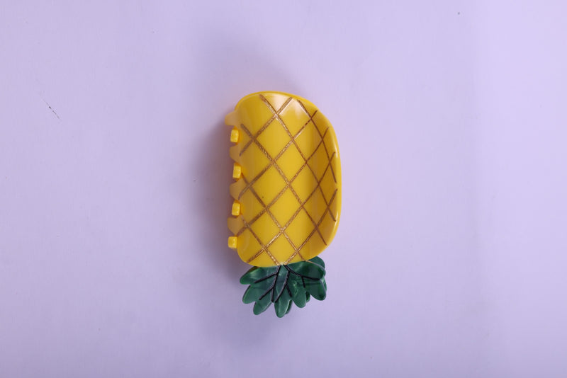yellow Pineapple Acetate Hair Claw Clip