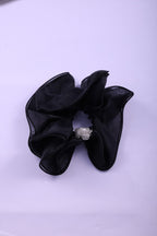 Sheer Organza Rhinestone Flower Scrunchie