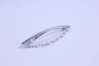 Arch Barrette with Draped Pearl Chain
