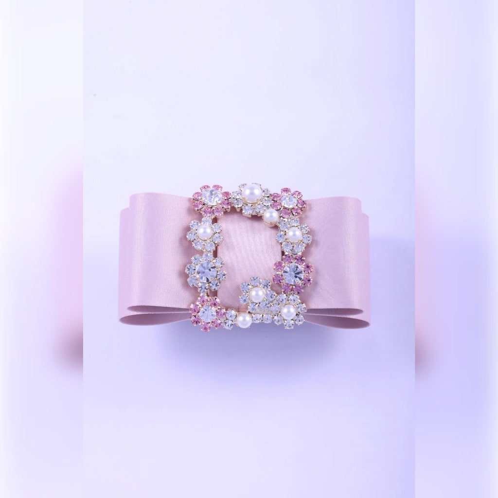 Grosgrain Bow & Rhinestone Buckle Hair Clip | Vybe Global Store - Image 6
