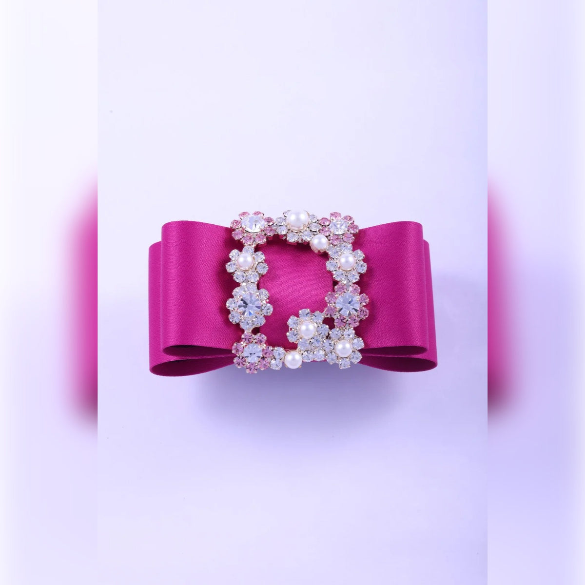 Grosgrain Bow & Rhinestone Buckle Hair Clip | Vybe Global Store - Image 10