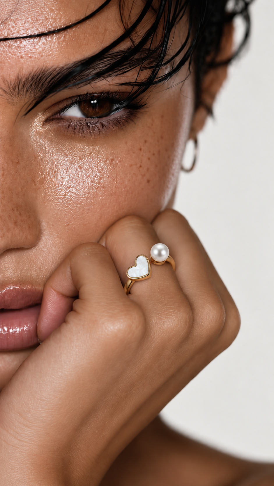 Heart Pearl Ring