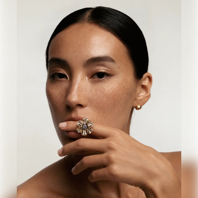 Sculptural Floral Ring