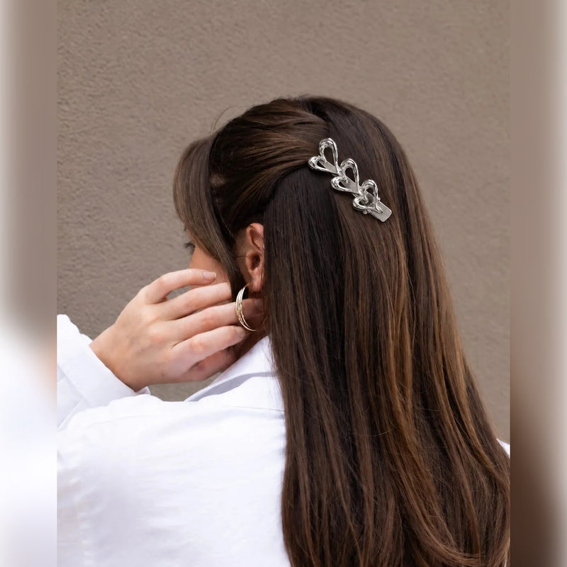 Triple Heart Openwork Hairpin | Vybe Global Store - Image 3