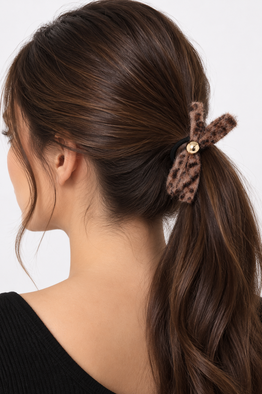Leopard Print Bow Hair Tie