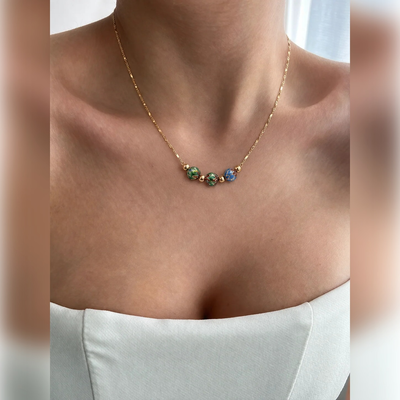 Cloisonné Bead Necklace