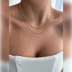 Gold Layered Bar & Ball Chain Necklace | Vybe Global Store