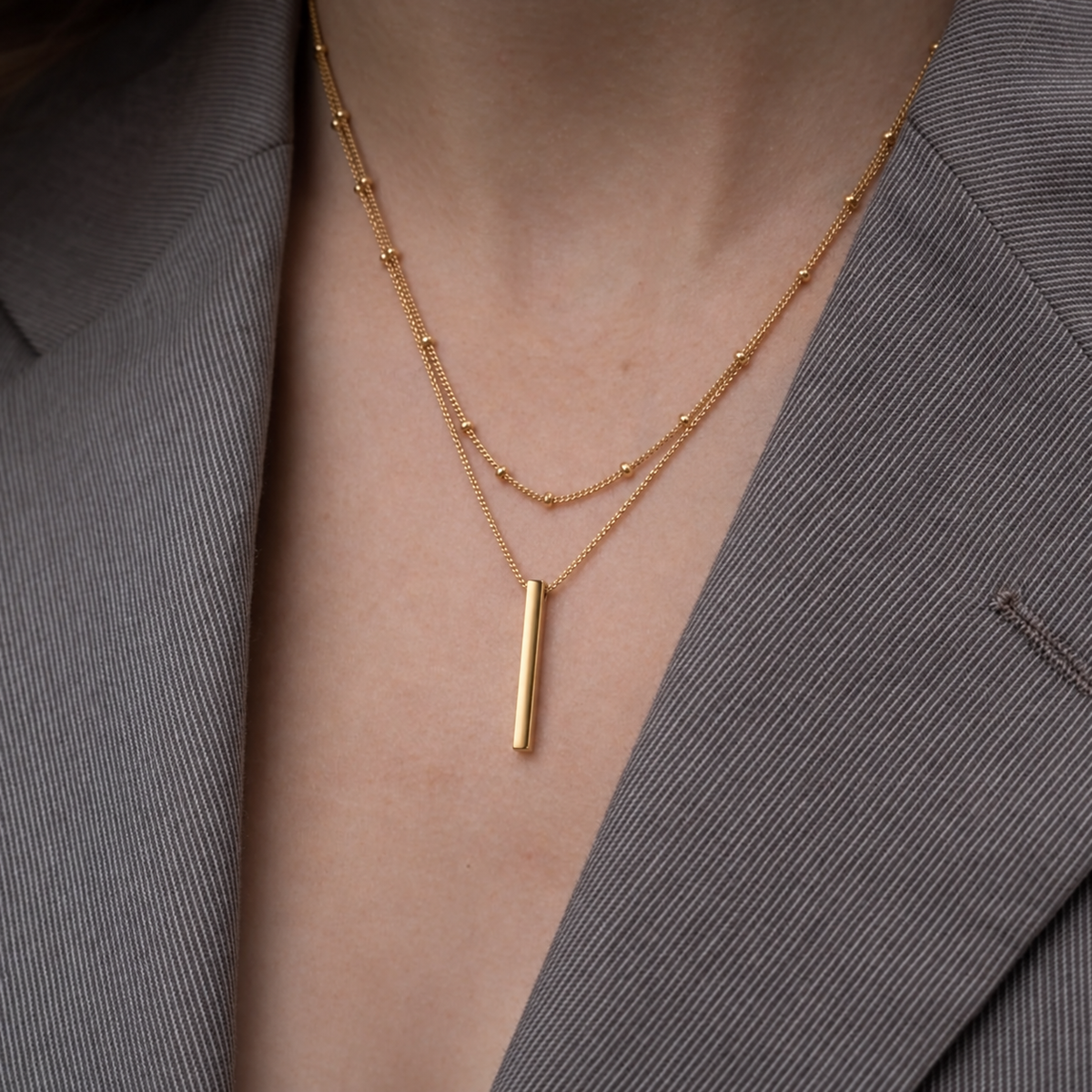 Aurelia Bar Necklace | Vybe Global Store