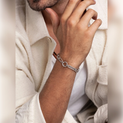Mixed Link Toggle Bracelet