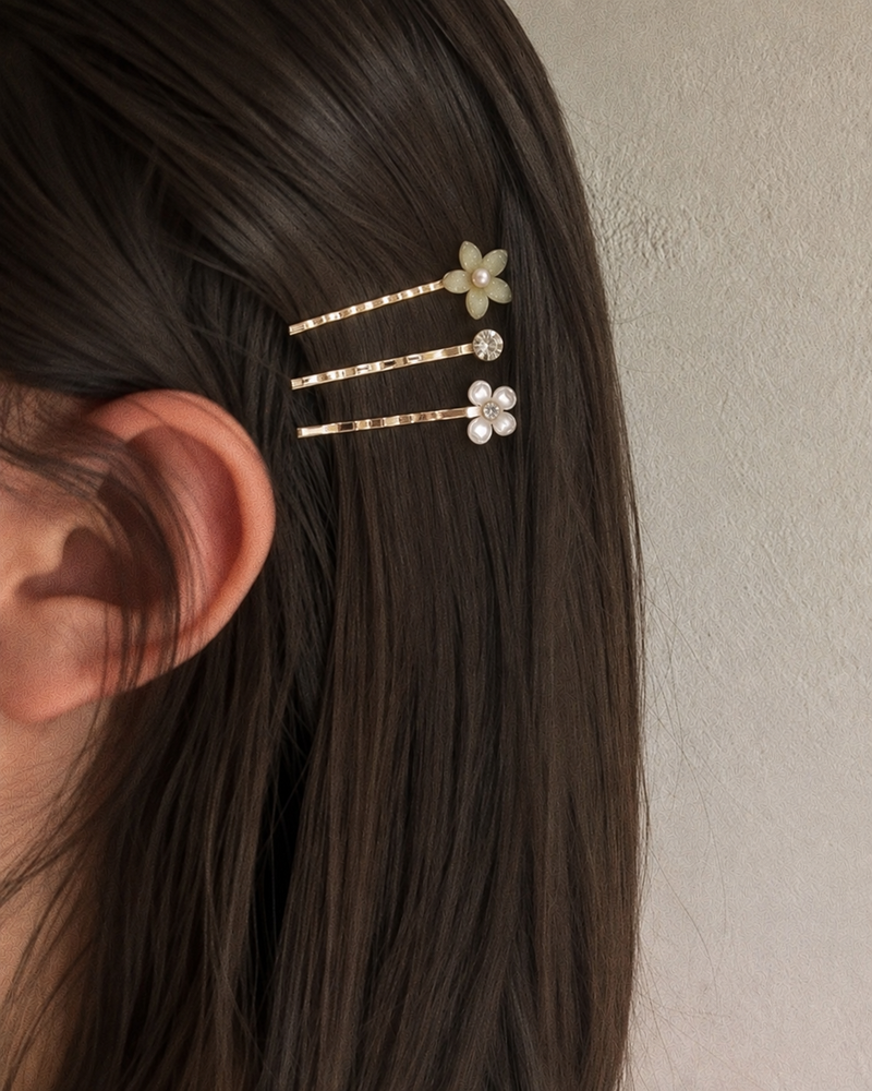 Sage Blossom Hairpin Set