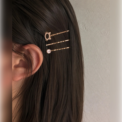 Odette Pearl Crown Hairpin Set