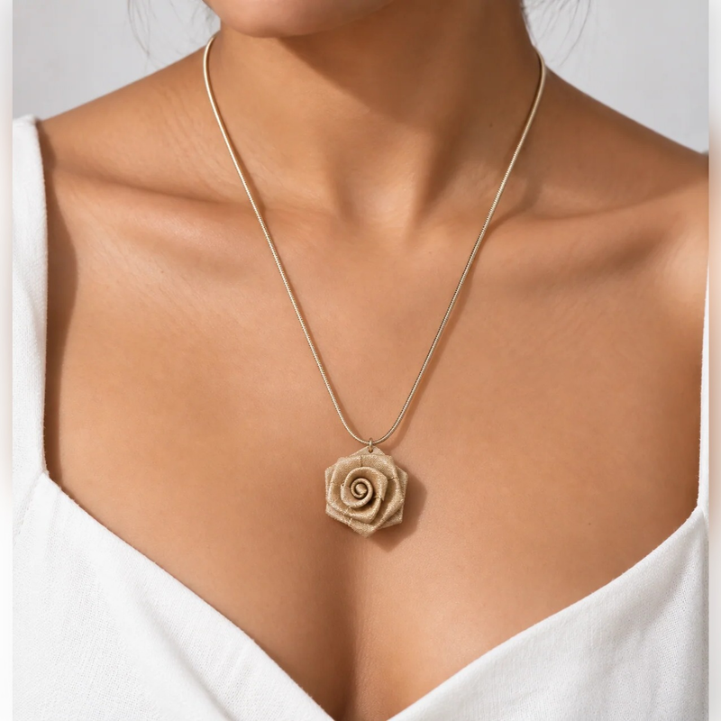 Luxury Floral Pendant Necklace | Vybe Global Store