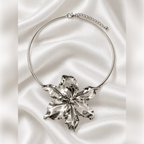 Hammered Floral Statement Torque Necklace | Vybe Global Store - Image 2