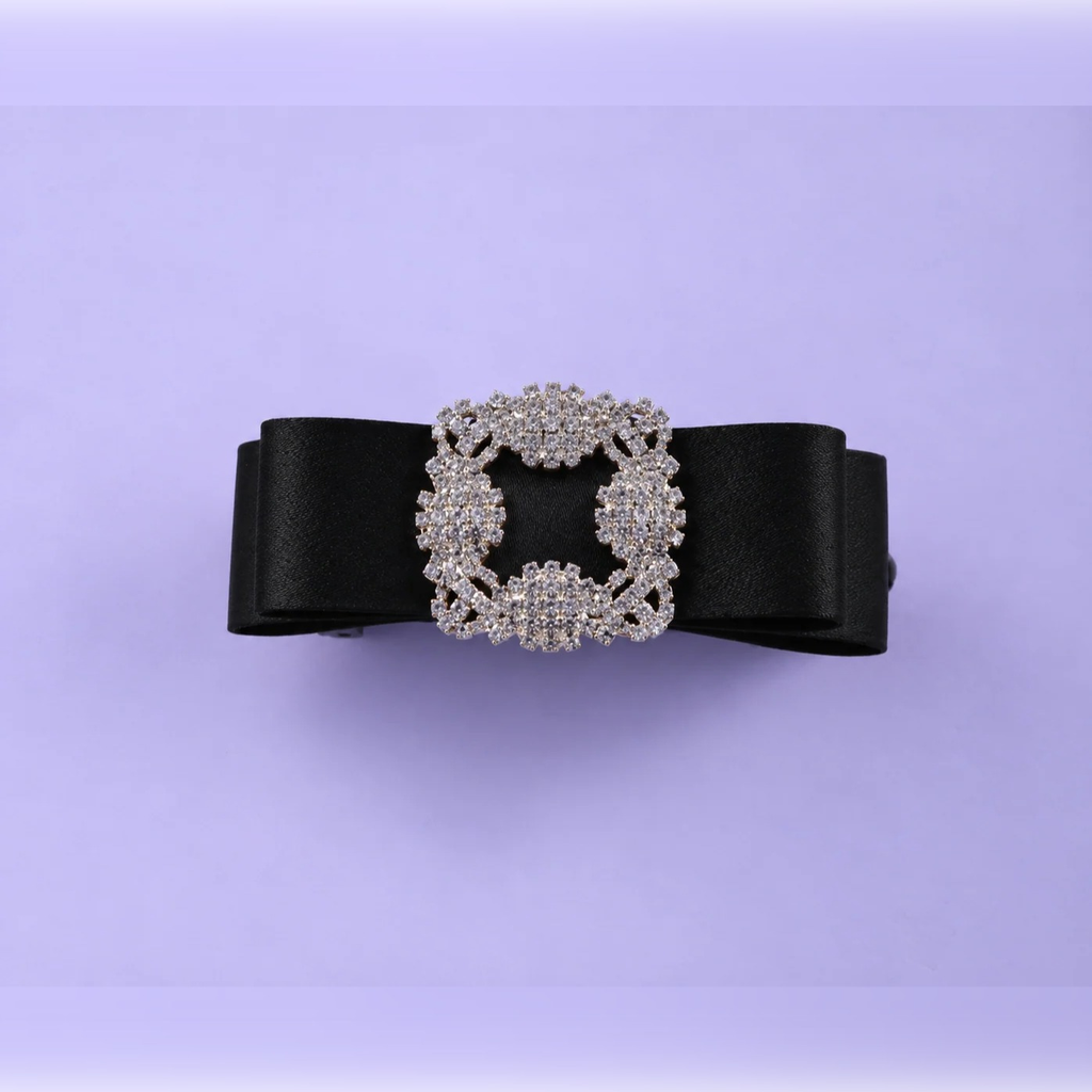 Grosgrain Bow Banana Clip with Rhinestone Buckle | Vybe Global Store - Image 13
