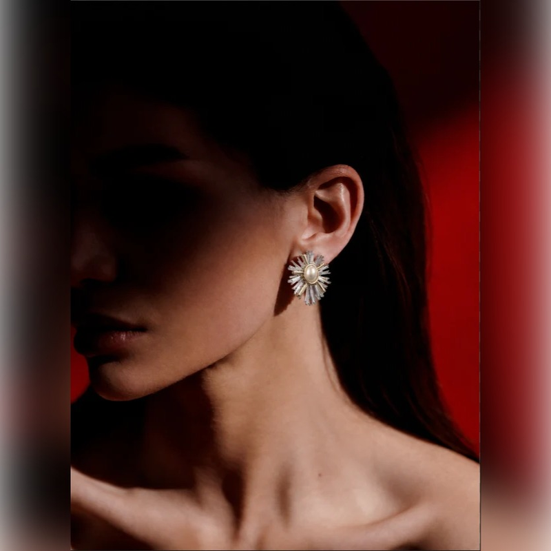 Silver Burst Pearl Ring | Vybe Global Store