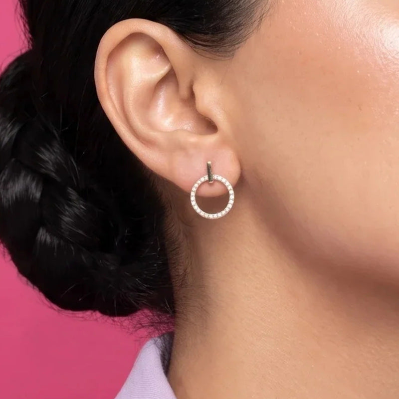 Halo Circle Bar Studs | Vybe Global Store