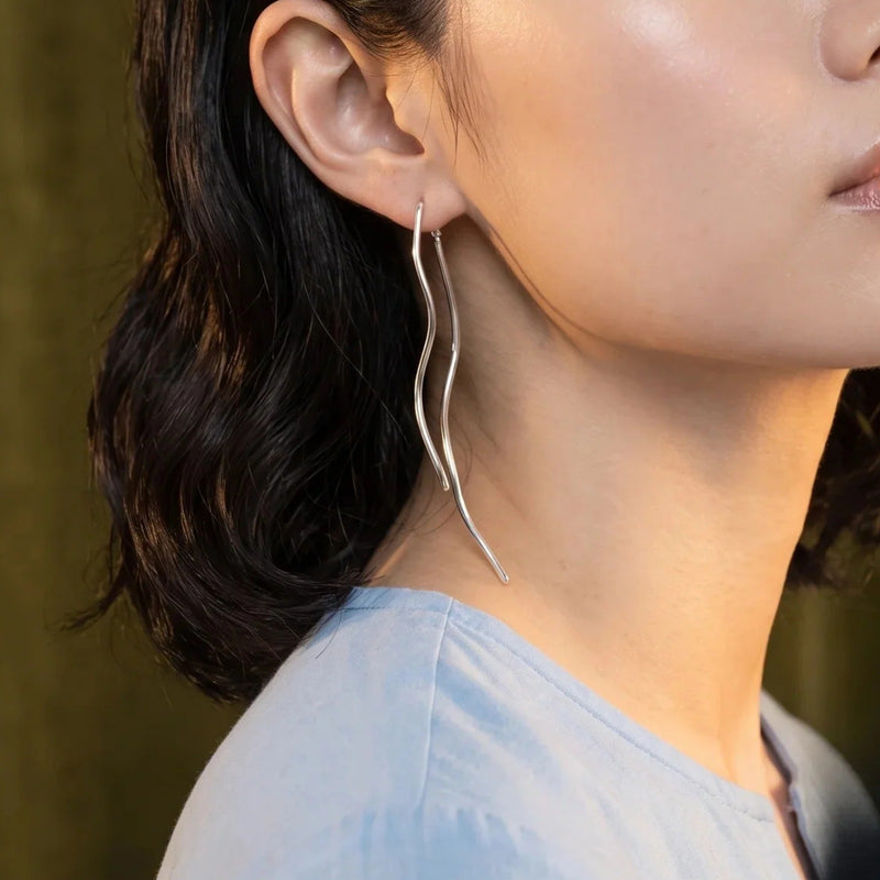 Resin & Gold Organic Layered Drop Earrings | Vybe Global Store