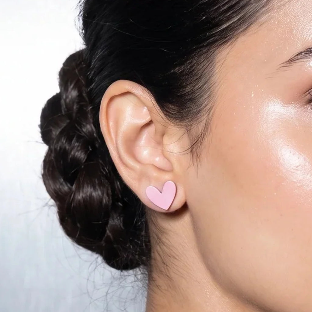 Playful Heart & Pavé Stud Duo | Vybe Global Store