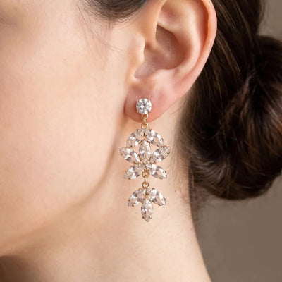 Crystal Blossom Chandelier Earrings