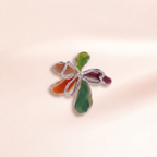 Rainbow Petal Enamel Earrings