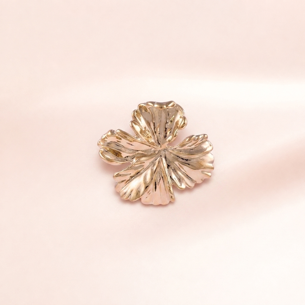 Silver Clover Flower Stud Earrings