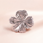Silver Clover Flower Stud Earrings