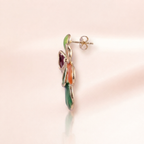 Rainbow Petal Enamel Earrings