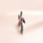 Rainbow Petal Enamel Earrings
