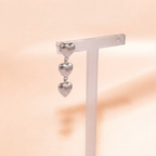 Triple Heart Drop Earrings | Vybe Global Store - Image 13