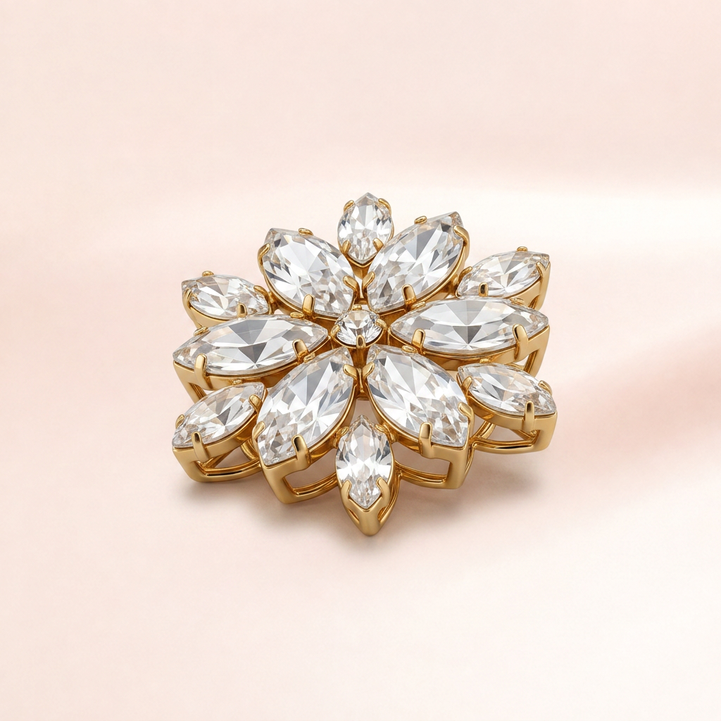Marquise Crystal Snowflake Ring