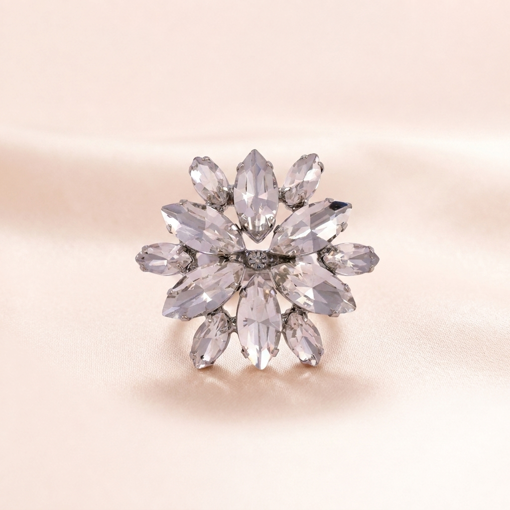 Marquise Crystal Snowflake Ring