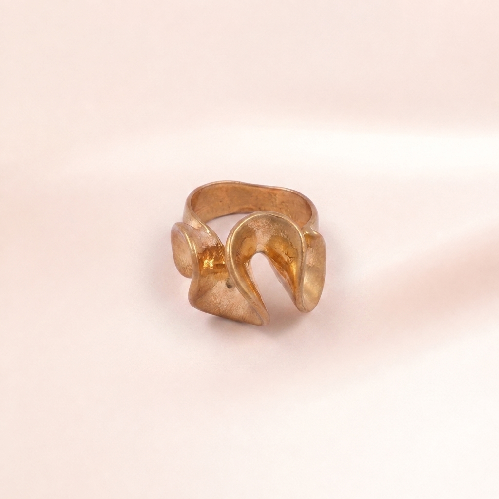 Sculptural Wave Statement Ring