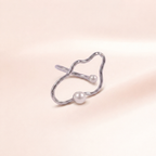 Freeform Wire Double Pearl Ring | Vybe Global Store - Image 6