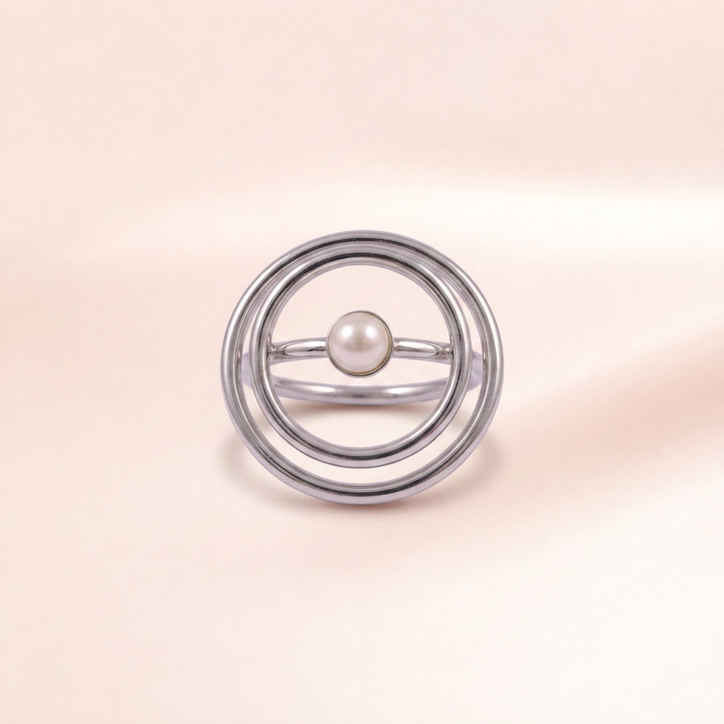 Orbit Pearl Ring