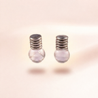 Ribbed Crystal Drop Studs